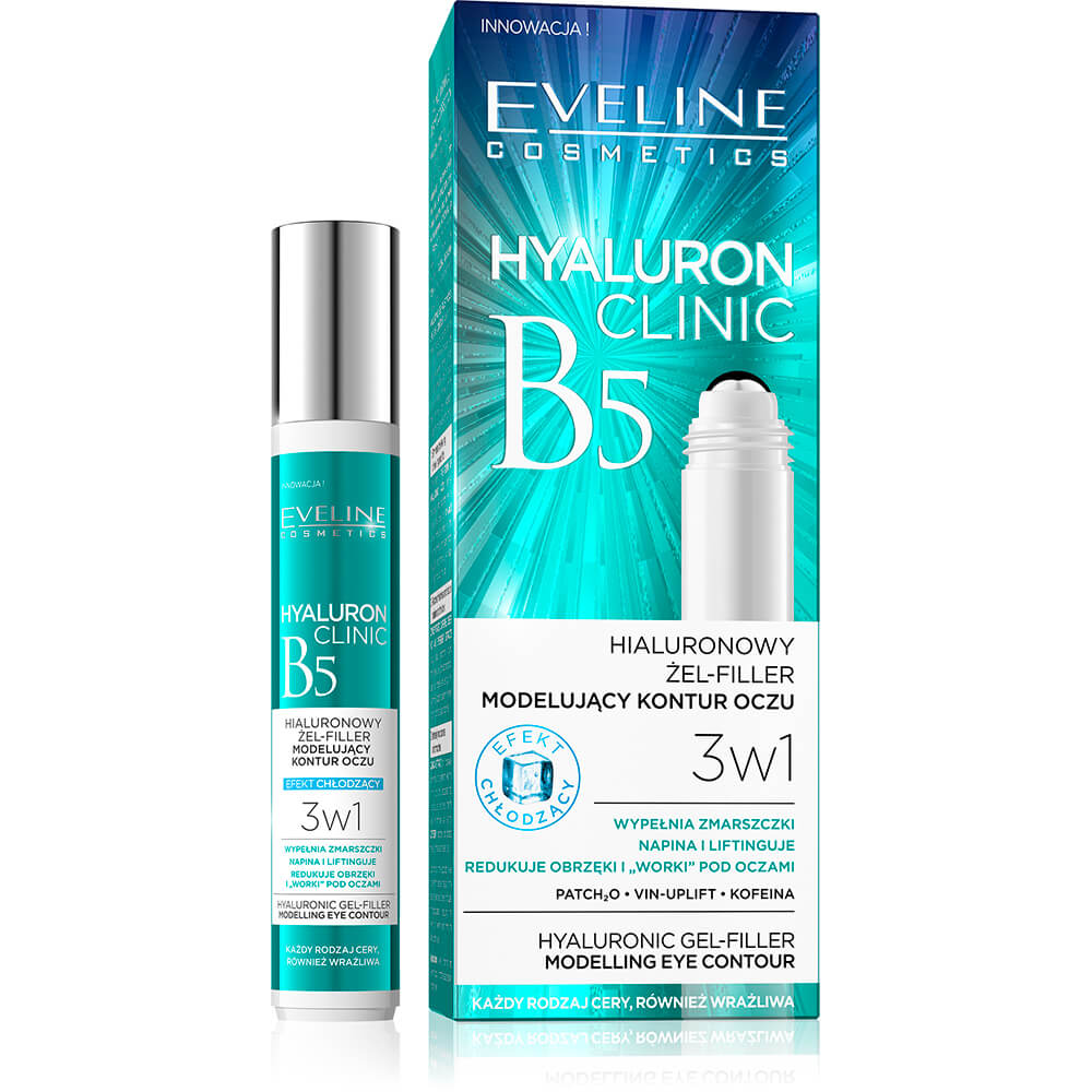 Гель eveline cosmetics. Eveline Cosmetics New Hyaluron гель-филлер для контура. Роликовый гель филлер от Эвелин. Eveline роликовый гель филлер для контура глаз.